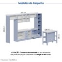 Ver imagem 6 de Cozinha Planejada 10 Peças com Tampo e Cristaleira e Ilha Marselha CabeCasa MadeiraOriginals Azul/Sereno