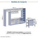 Ver imagem 6 de Cozinha Planejada 10 Pç c/ Tampo e Cristaleira e Ilha Marselha CabeCasa MadeiraOriginals Azul/Sereno