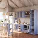 Ver imagem 2 de Cozinha Modulada 10 Pçs com Tampo e Cristaleira e Ilha Marselha Cabecasa Madeiraoriginals