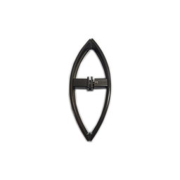 Puxador curvo com 1 furo 27cm para porta de vidro e portão - Bronze - 2