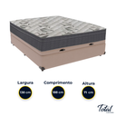 Ver imagem 3 de Cama Box Baú Casal Bege e Colchão Airtech 100 D33 Ortobom