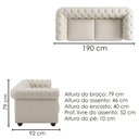 Ver imagem 3 de Sofa 2 Lugares Capitone Acorde 190 cm Pes MDF Courino Tcs 725 Moll