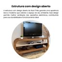 Ver mais imagens de Rack para TV até 60 Polegadas MDF 133,5cm Usinado em Theo Marrom