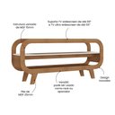 Ver imagem 6 de Rack para TV até 60 Polegadas MDF 133,5cm Usinado em Theo Marrom