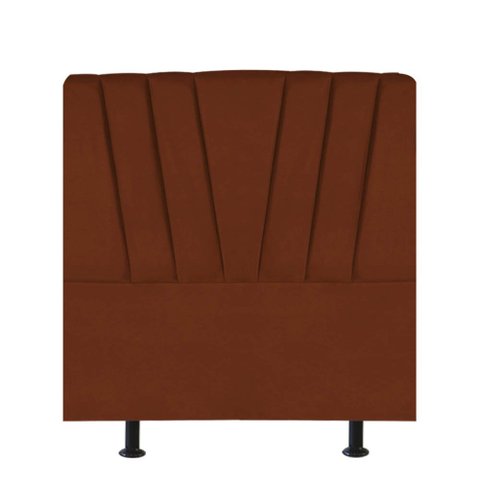 Cabeceira Estofada Bélgica 90cm Solteiro Para Cama Box Quarto Suede Terracota Telha - Gat Magazine