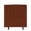 Ver imagem 1 de Cabeceira Estofada Bélgica 90cm Solteiro Para Cama Box Quarto Suede Terracota Telha - Gat Magazine