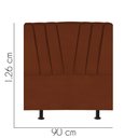 Ver imagem 2 de Cabeceira Estofada Bélgica 90cm Solteiro Para Cama Box Quarto Suede Terracota Telha - Gat Magazine