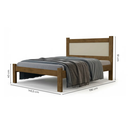 Ver imagem 4 de Cama Casal em MDF Prisma 100% MDF Jequitibá/Off White Marrom