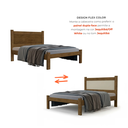 Ver imagem 6 de Cama Casal em MDF Prisma 100% MDF Jequitibá/Off White Marrom