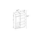 Ver imagem 3 de Guarda Roupa Closet Aberto 3 Gavetas 100% MDF Infinity Bege/Savana