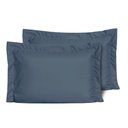 Ver imagem 1 de Kit Fronhas Slim com 3 Abas Percal 200 Fios 50cm X 70cm 2 Peças - Marinho