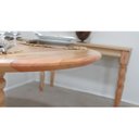 Ver imagem 6 de Mesa de Jantar Redonda 110cm Pé Central Madeira Maciça Natural Gardênia Yescasa Bege/Marrom
