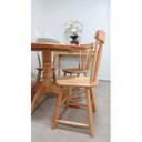 Ver imagem 5 de Mesa de Jantar Redonda 110cm Pé Central Madeira Maciça Natural Gardênia Yescasa Bege/Marrom