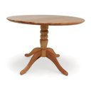 Ver imagem 2 de Mesa de Jantar Redonda 110cm Pé Central Madeira Maciça Natural Gardênia Yescasa Bege/Marrom