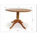 Ver imagem 3 de Mesa de Jantar Redonda 110cm Pé Central Madeira Maciça Natural Gardênia Yescasa Bege/Marrom