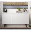 Ver imagem 1 de Buffet 3 Portas 136cm Retrô Elza Yescasa Branco