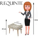 Ver imagem 2 de Puff Requinte Cinza Pés Palito