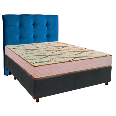 Kit Cabeceira + Cama Box + Colchão Casal D33 Maxsono Paropas