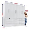 Guarda Roupa Casal MDF 6 Portas 12 Gavetas Marselha Plus - 5