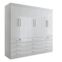 Ver imagem 3 de Guarda Roupa Casal MDF 6 Portas 12 Gavetas Marselha Plus Branco