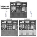 Ver imagem 6 de Guarda Roupa Casal MDF 6 Portas 12 Gavetas Marselha Plus Branco