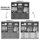 Ver imagem 7 de Guarda Roupa Casal MDF 6 Portas 12 Gavetas Marselha Plus Marrom/Cinamomo