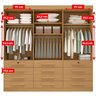 Guarda Roupa Casal MDF 6 Portas 12 Gavetas Marselha Plus - 10