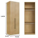 Ver imagem 2 de Guarda Roupa Roupeiro Modulado 79,5cm com 2 Portas Infinity 2056 Genialflex