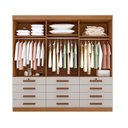 Ver imagem 6 de Guarda Roupa Casal MDF 6 Portas 12 Gavetas Marselha Plus Marrom/Cinamomo/Off White