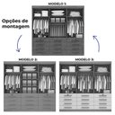 Ver imagem 7 de Guarda Roupa Casal MDF 6 Portas 12 Gavetas Marselha Plus Marrom/Cinamomo/Off White