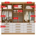 Ver mais imagens de Guarda Roupa Casal MDF 6 Portas 12 Gavetas Marselha Plus Marrom/Cinamomo/Off White