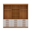 Ver imagem 5 de Guarda Roupa Casal MDF 6 Portas 12 Gavetas Marselha Plus Marrom/Cinamomo/Off White