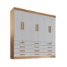 Guarda Roupa Casal MDF 6 Portas 12 Gavetas Marselha Plus - 4