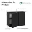 Ver imagem 4 de Balcão de Canto 1 Porta Suspenso Preto Nice Madesa