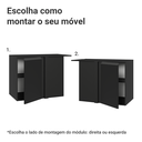 Ver imagem 5 de Balcão de Canto 1 Porta Suspenso Preto Nice Madesa
