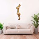 Ver imagem 2 de Decoração Escultura Parede de Metal Decoração Sala Quarto Escritório Home Decor Dourado
