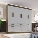 Ver imagem 1 de Guarda Roupa Casal MDF 6 Portas 12 Gavetas Marselha Plus