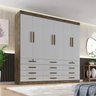 Guarda Roupa Casal MDF 6 Portas 12 Gavetas Marselha Plus - 2