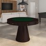 Mesa de Jogos Carteado 4 Lugares Bellagio com Gavetas e Tampo Reversível Base Cone com Tecido Tabaco - 1
