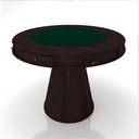 Ver mais imagens de Mesa de Jogos Carteado 4 Lugares Bellagio com Gavetas e Tampo Reversível Base Cone com Tecido Tabaco