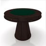 Mesa de Jogos Carteado 4 Lugares Bellagio com Gavetas e Tampo Reversível Base Cone com Tecido Tabaco - 8