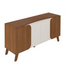 Ver imagem 2 de Buffet 1,60 Mt com 4 Portas Porto Bege/Off White/Cedro