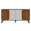 Ver mais imagens de Buffet 1,60 Mt com 4 Portas Porto Bege/Off White/Cedro