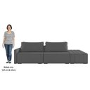 Ver imagem 6 de Sofá Ilha Modular com Puff para Sala Living 252cm Georgia K04 Veludo Cinza Escuro - Mpozenato