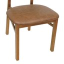Ver imagem 2 de Kit 2 Cadeiras Capri Estrutura em Madeira Maciça Telinha Rattan Amêndoa Assento Corano Marrom