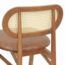 Ver mais imagens de Kit 2 Cadeiras Capri Estrutura em Madeira Maciça Telinha Rattan Amêndoa Assento Corano Marrom