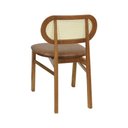 Ver imagem 7 de Kit 2 Cadeiras Capri Estrutura em Madeira Maciça Telinha Rattan Amêndoa Assento Corano Marrom
