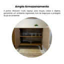 Ver imagem 6 de Buffet Elegance 1,60 Metros com 4 Portas Bege/Off White/Pinho Ripado