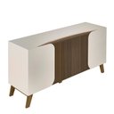 Ver imagem 2 de Buffet Elegance 1,60 Metros com 4 Portas Bege/Off White/Pinho Ripado