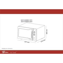Forno Eletrico Fischer Pop Grill Bancada 44l 127v - 4